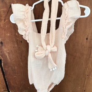 Cream Colored Infant Romper